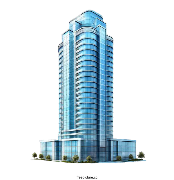 [Transparent Background PNG]Modern Skyscraper Architectural Design