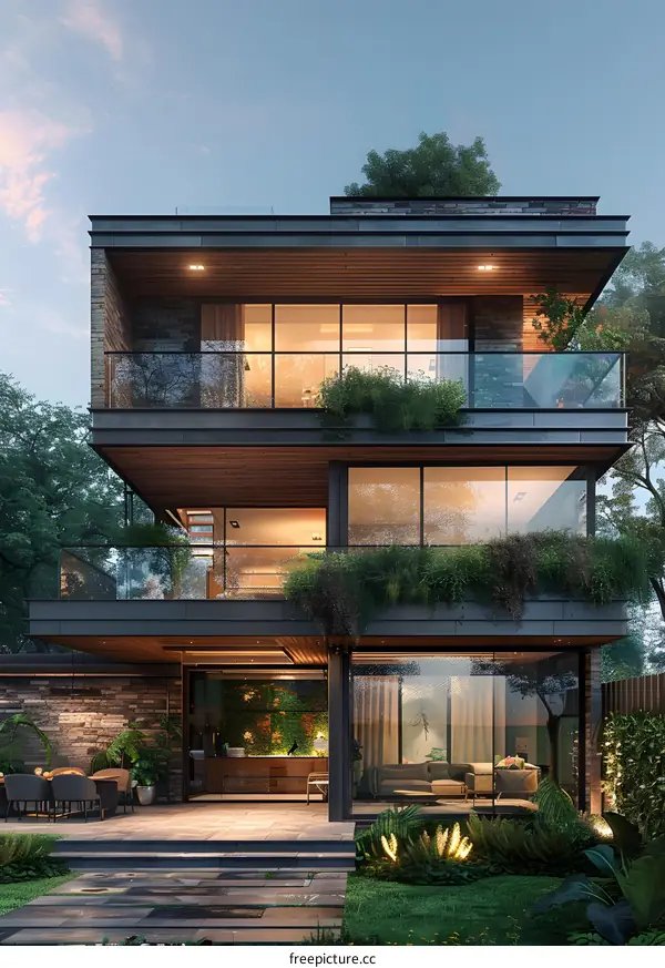 Three-story Modern House