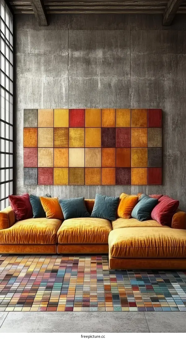 Colorful Modern Living Room Interior Design