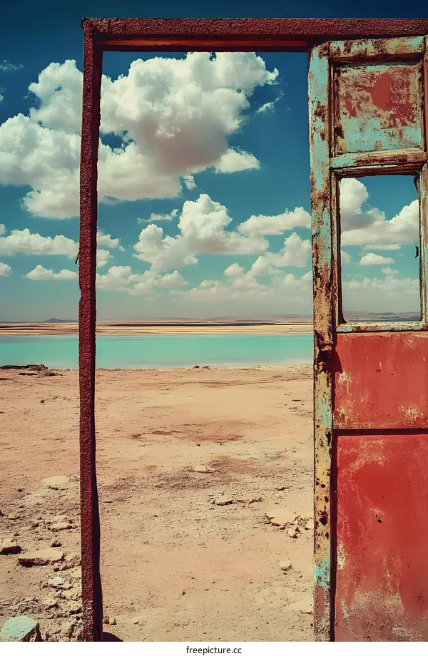 Rusty Doorway to a Desert Oasis