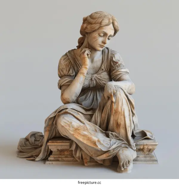 Ancient Statue of a Seated Woman