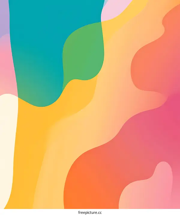 Abstract Colorful Background Design With Fluid Shapes