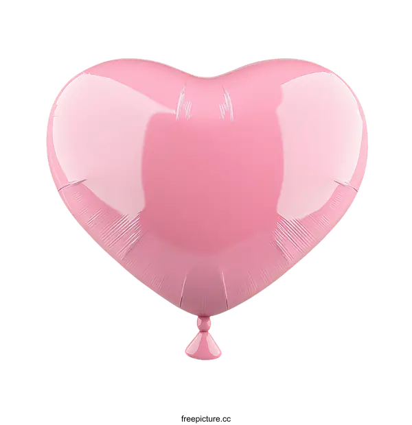 [Transparent Background PNG]Pink Heart-Shaped Foil Balloon