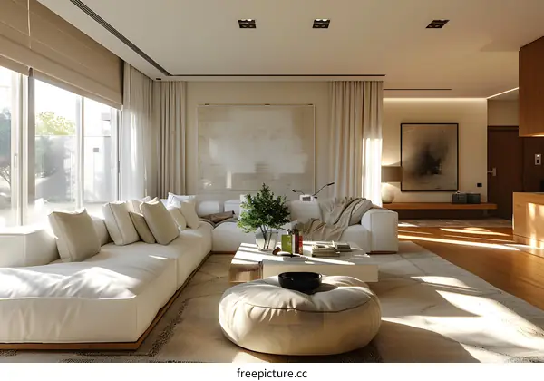 Living room in a modern minimalist style