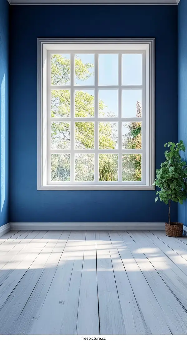 A Cozy Room with a Large Window