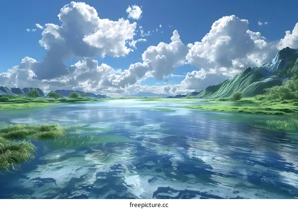 Blue Sky and碧水蓝天