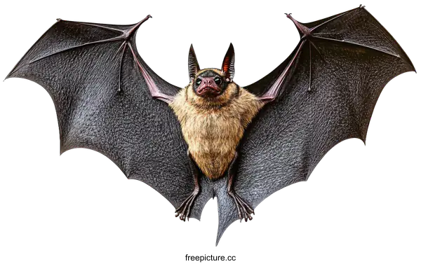 [Transparent Background PNG]Bat in Flight Isolated on White Background