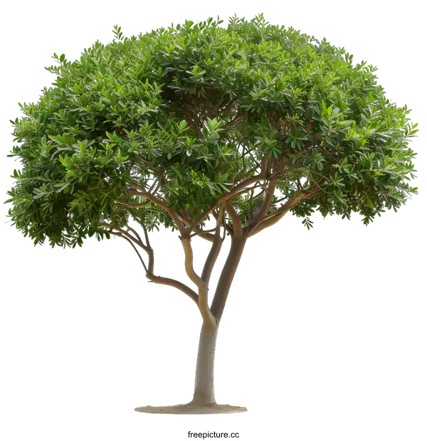 [Transparent Background PNG]Green Tree with White Background