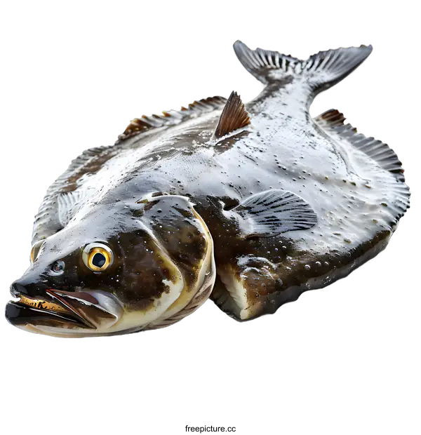 [Transparent Background PNG]Fresh whole raw flounder fish
