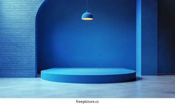 Modern Blue Studio Minimalist Product Display