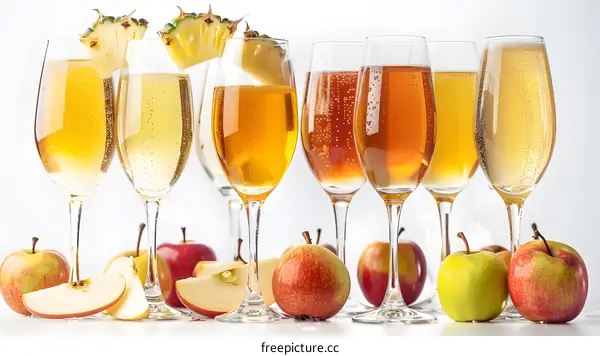 Apple Cider with Pineapple Garnish