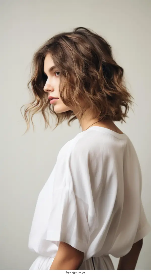 portrait of a young woman with brown hair