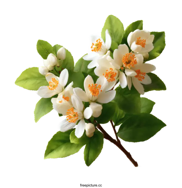 [Transparent Background PNG]Beautiful Blossoms and Leaves Arrangement