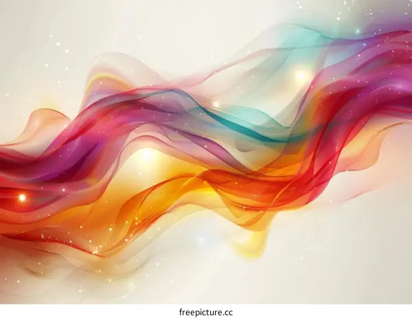 Abstract Colorful Flowing Lines Design