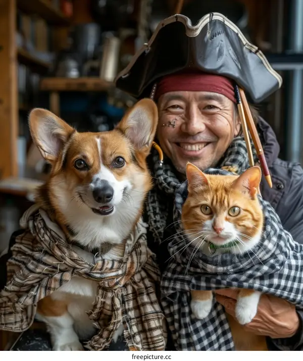 A Man and His Pets