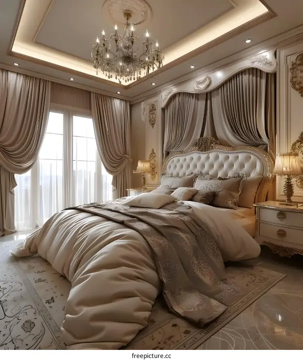 European-style luxury bedroom