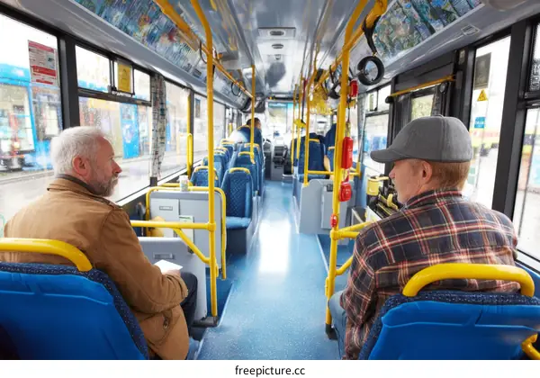 Bus Interior with Passengers