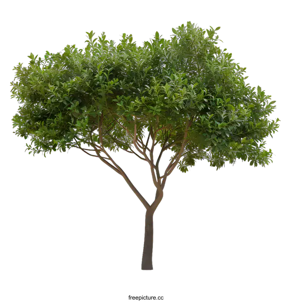 [Transparent Background PNG]Green Tree Isolated on White Background