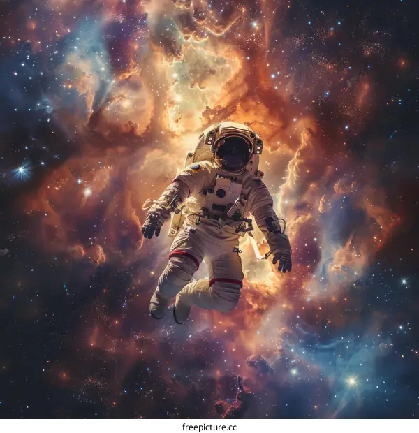 Astronaut Floating in Space