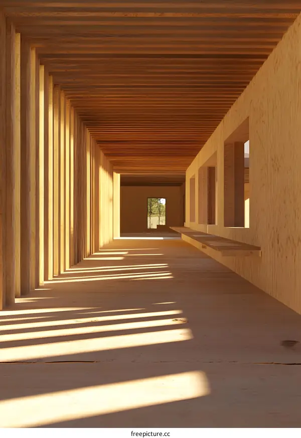 Wooden Corridor Interior Design