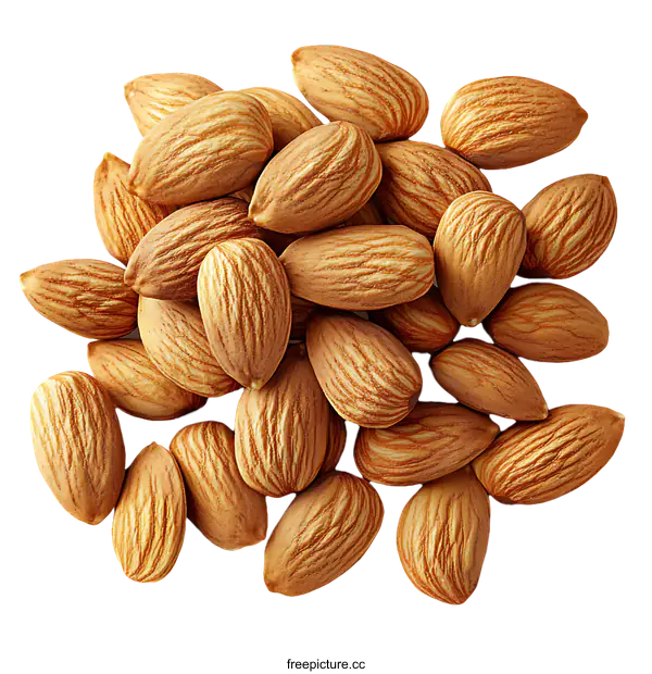 [Transparent Background PNG]Almonds  Healthy Nuts  Food  Pile  Close Up