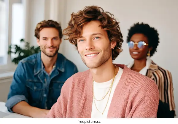 Friendly Business Colleagues in Casual Attire