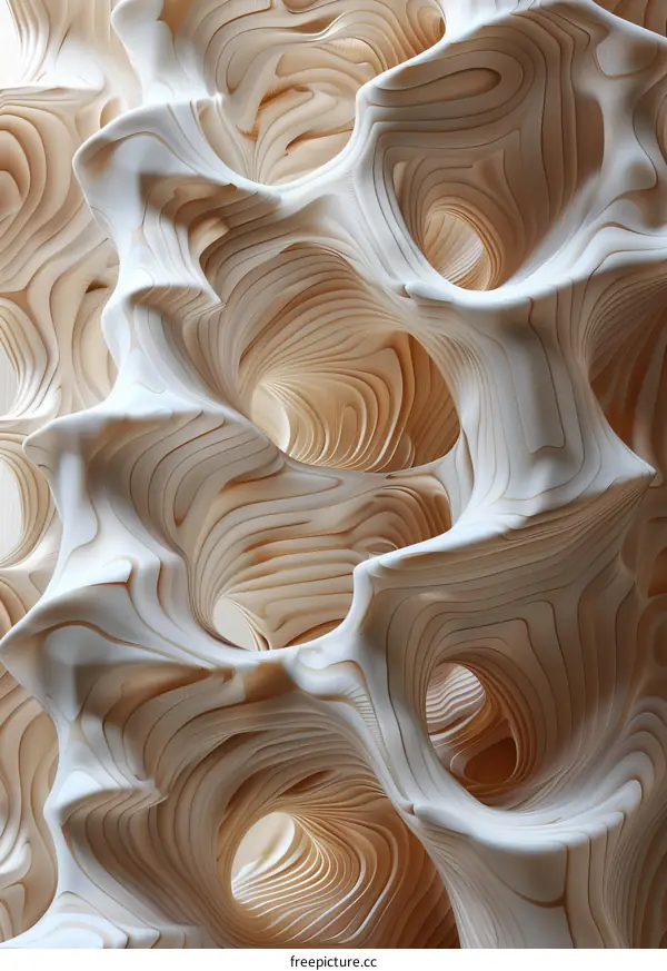 Abstract Wood Carving Design