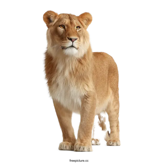 [Transparent Background PNG]Beautiful Lioness Portrait Against White Background