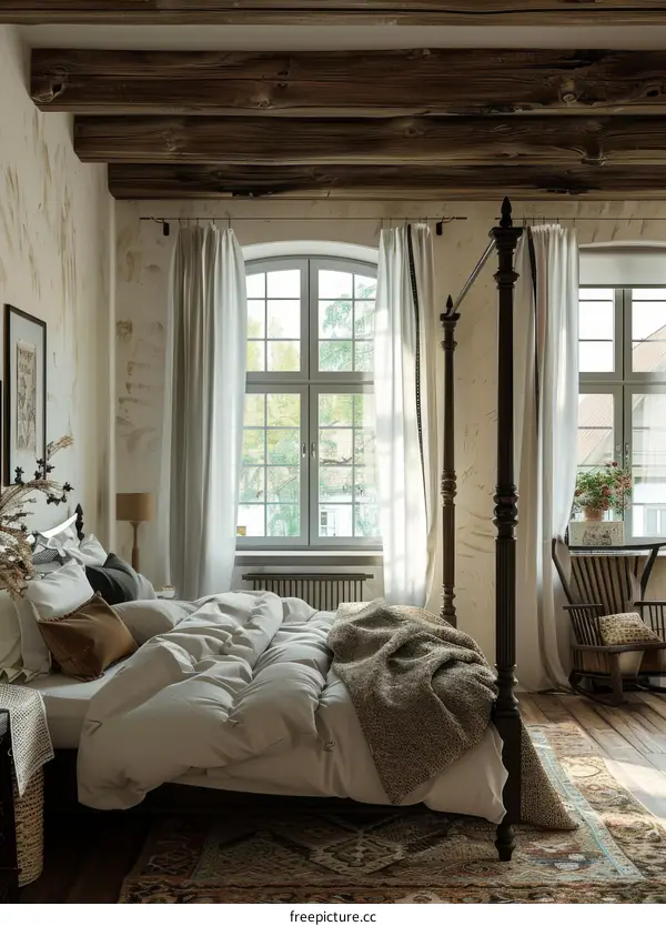 Rustic Vintage Bedroom Interior Design
