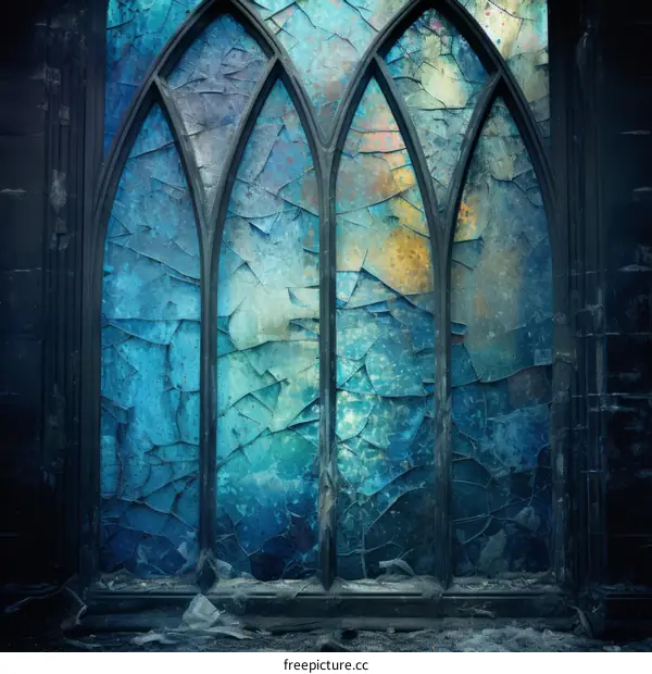 Blue Gothic Church Window
