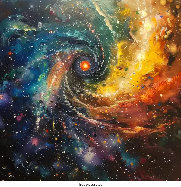 Cosmic Symphony: A Colorful Galaxy