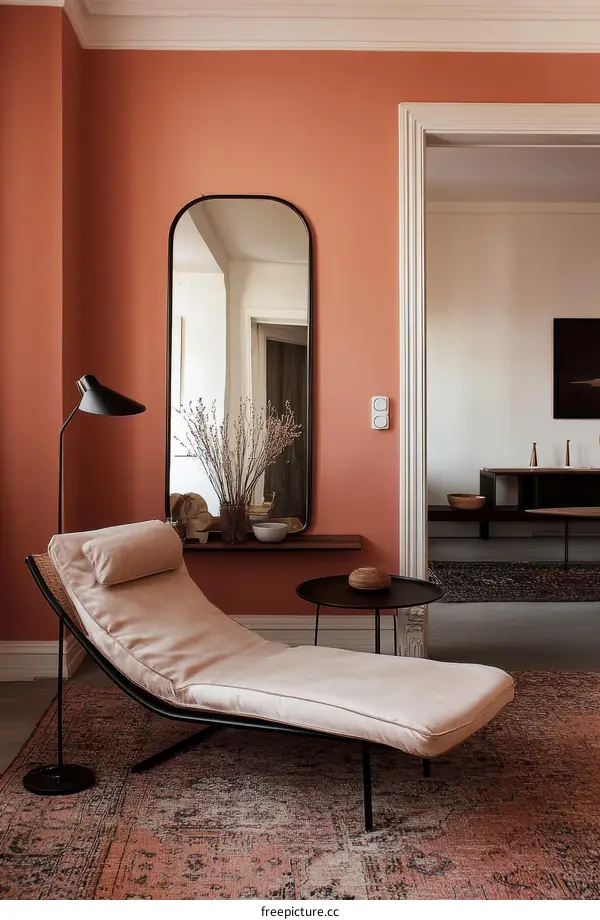 Modern Interior Design with Peachy Hues