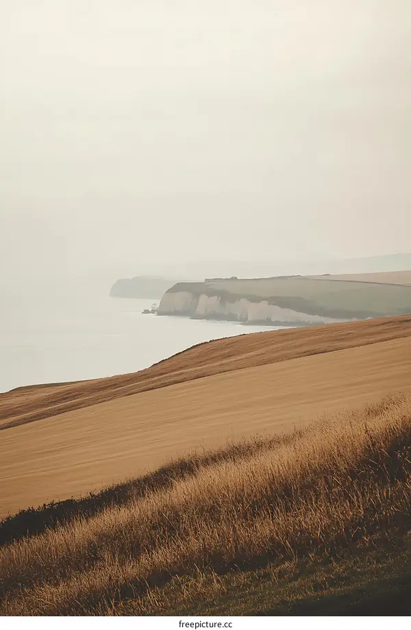 Golden Fields and Cliffside by the Sea