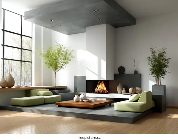 Modern Minimalist Zen Living Room Design