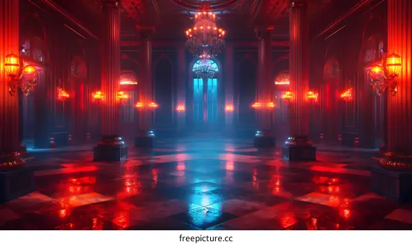Red luxury ballroom