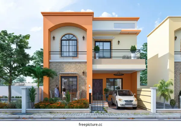 Modern Spanish Villa with Courtyard and Garden