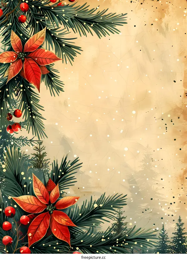 Christmas floral ornament