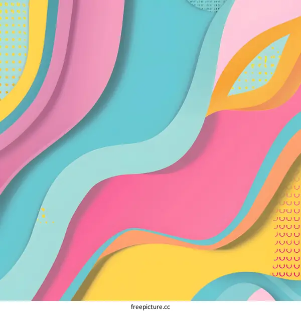 Abstract Colorful Wavy Background Design