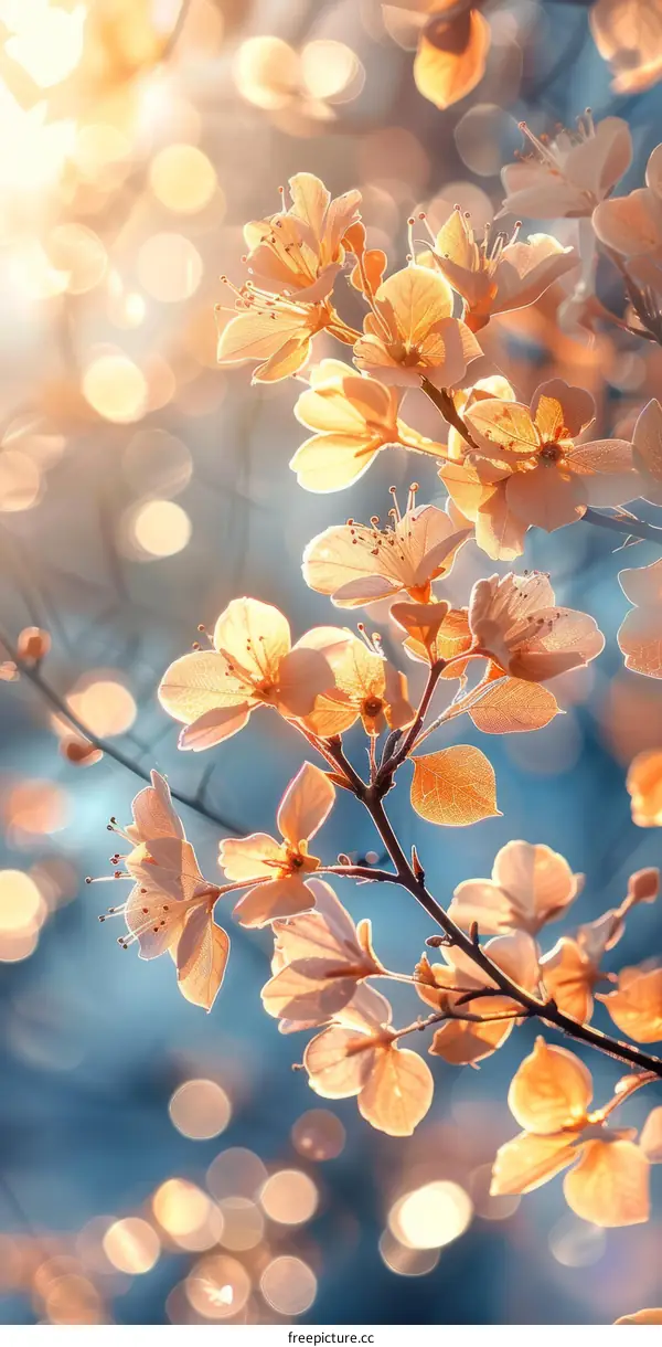 White Cherry Blossoms in Full Bloom: Symbol of Spring and Hope