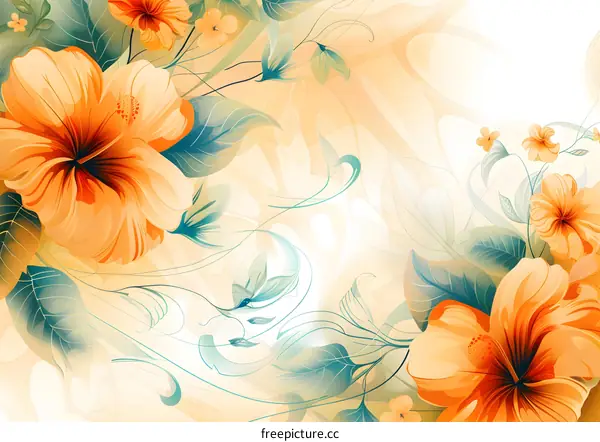 Hand-painted flower illustrations