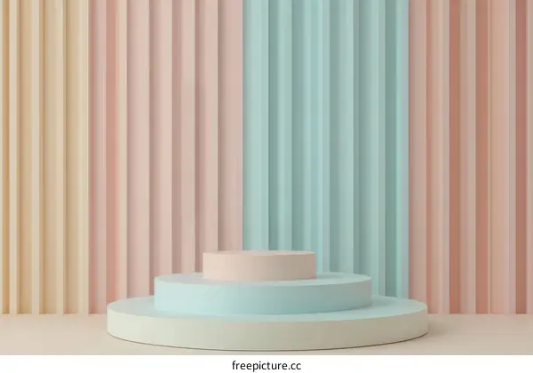 Pastel Color Display Podium for Products