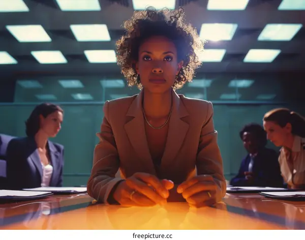 A group of people sitting around a table having a meeting
