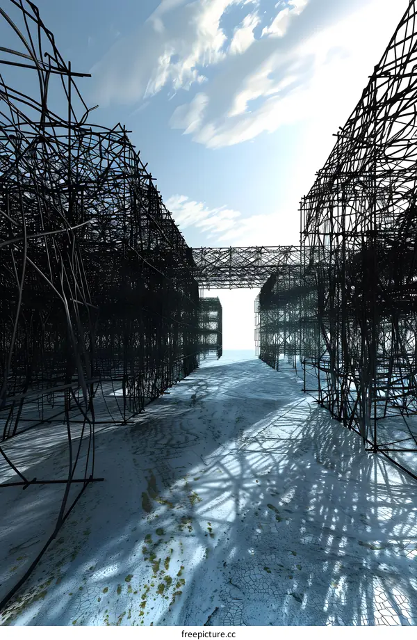 Abstract Metal Structure Architecture