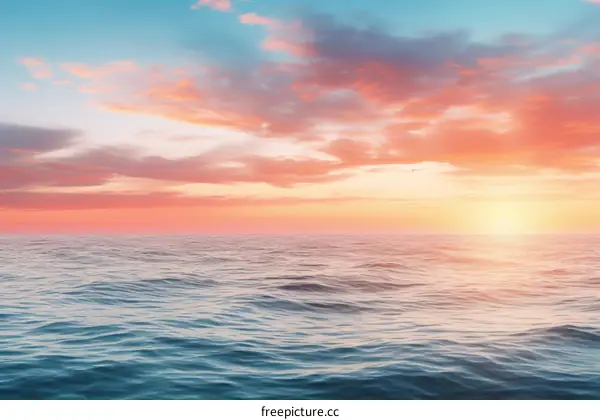Beautiful sunset over a calm sea