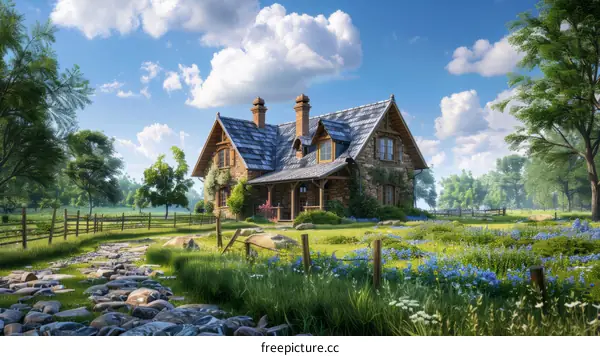 Stone Cottage in a Rural Setting