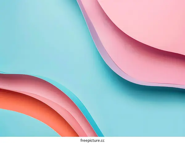 Abstract Colorful Paper Background with Wavy Lines
