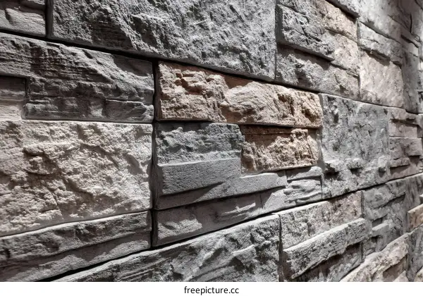 Modern Stone Wall Texture Close-up