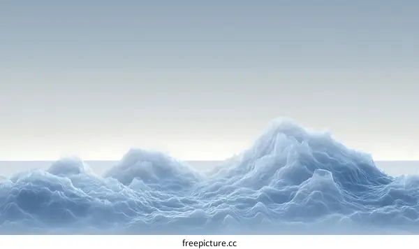 Abstract Ice Landscape Illustration