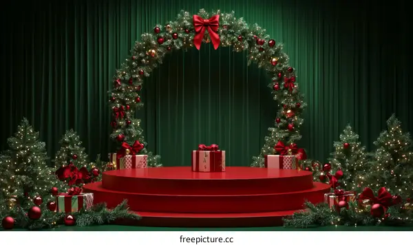 Christmas Festive Arch Display Background