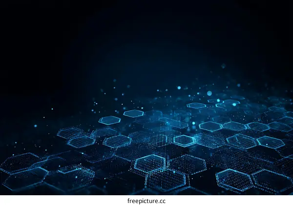 Abstract Digital Hexagon Background Design